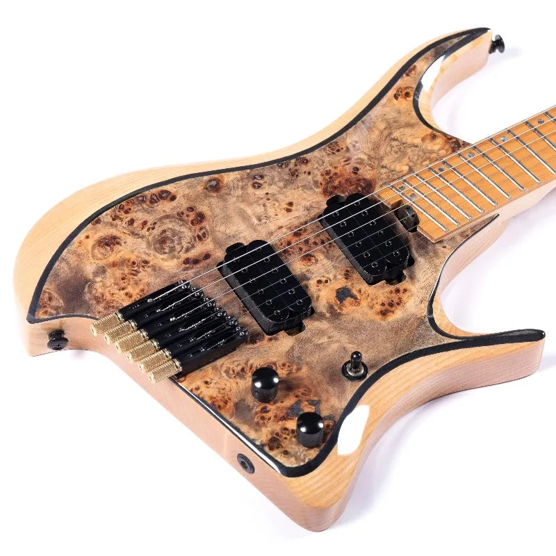 Guitarra Eléctrica sin Cabezal Grote GTWT-03, Cuerpo de Fresno Brillante, 24 Trastes, Pastillas H-H