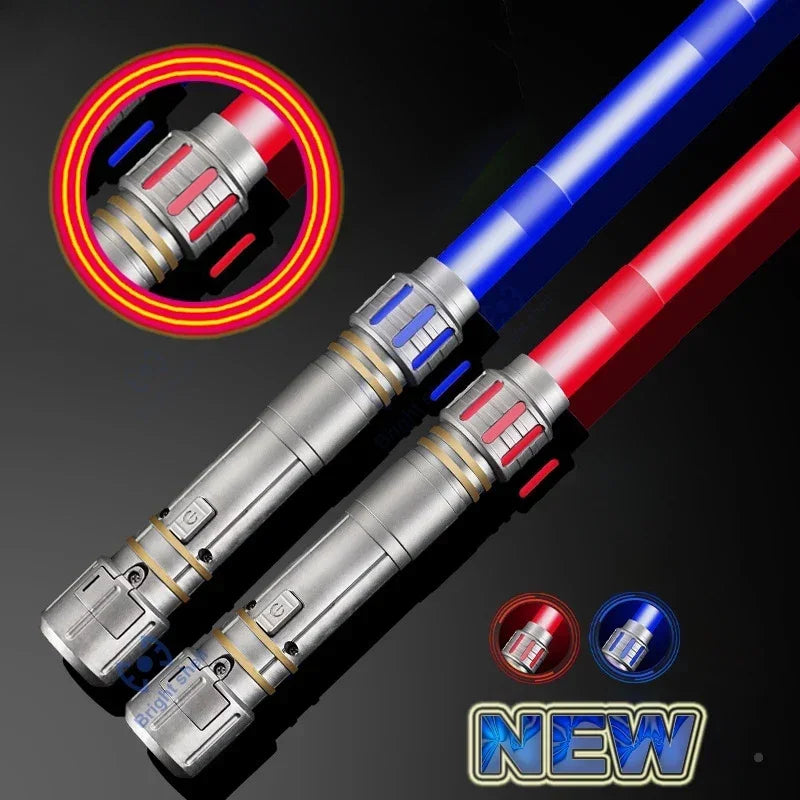 Sable de luz de 80 cm, juguete de espada láser RGB, sable de luz con 7 colores intercambiables, juguete telescópico Force FX FOC con efectos de sonido, espada Jedi para niños, regalo para niños