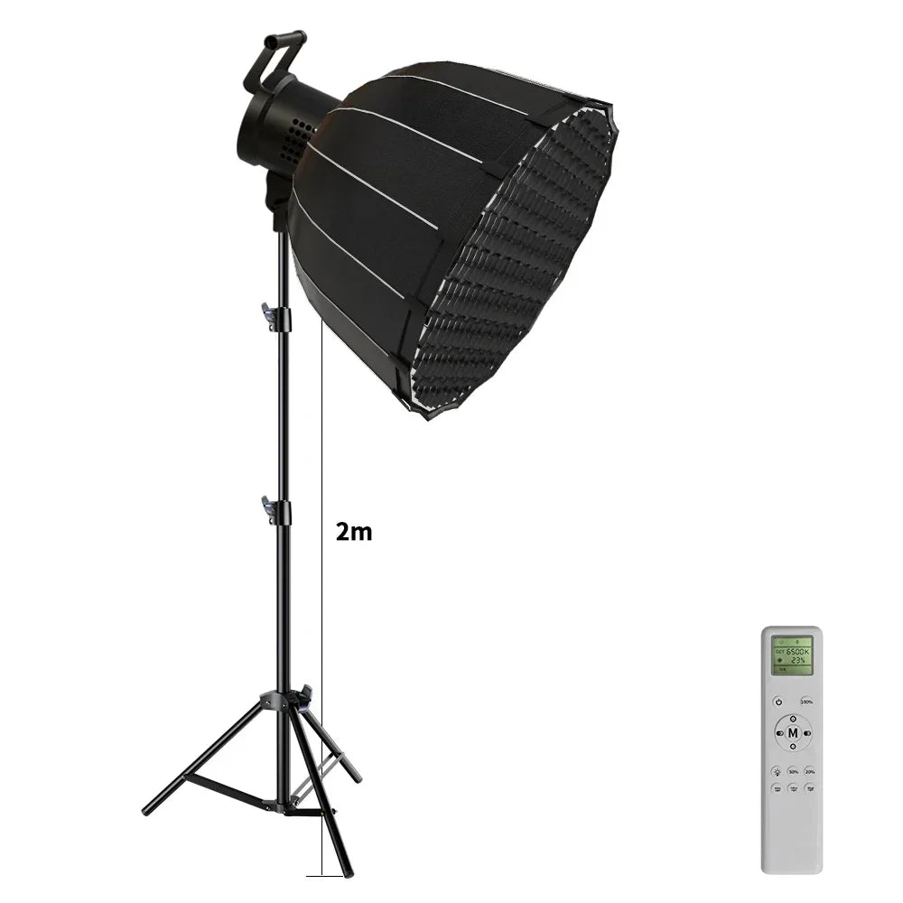 Lámpara LED de estudio para fotografía de 135 W, con sistema Bowens, para iluminación de video, con luz natural equilibrada, flash para retratos, accesorios de estudio, 3000-6000 K, 3 colores.