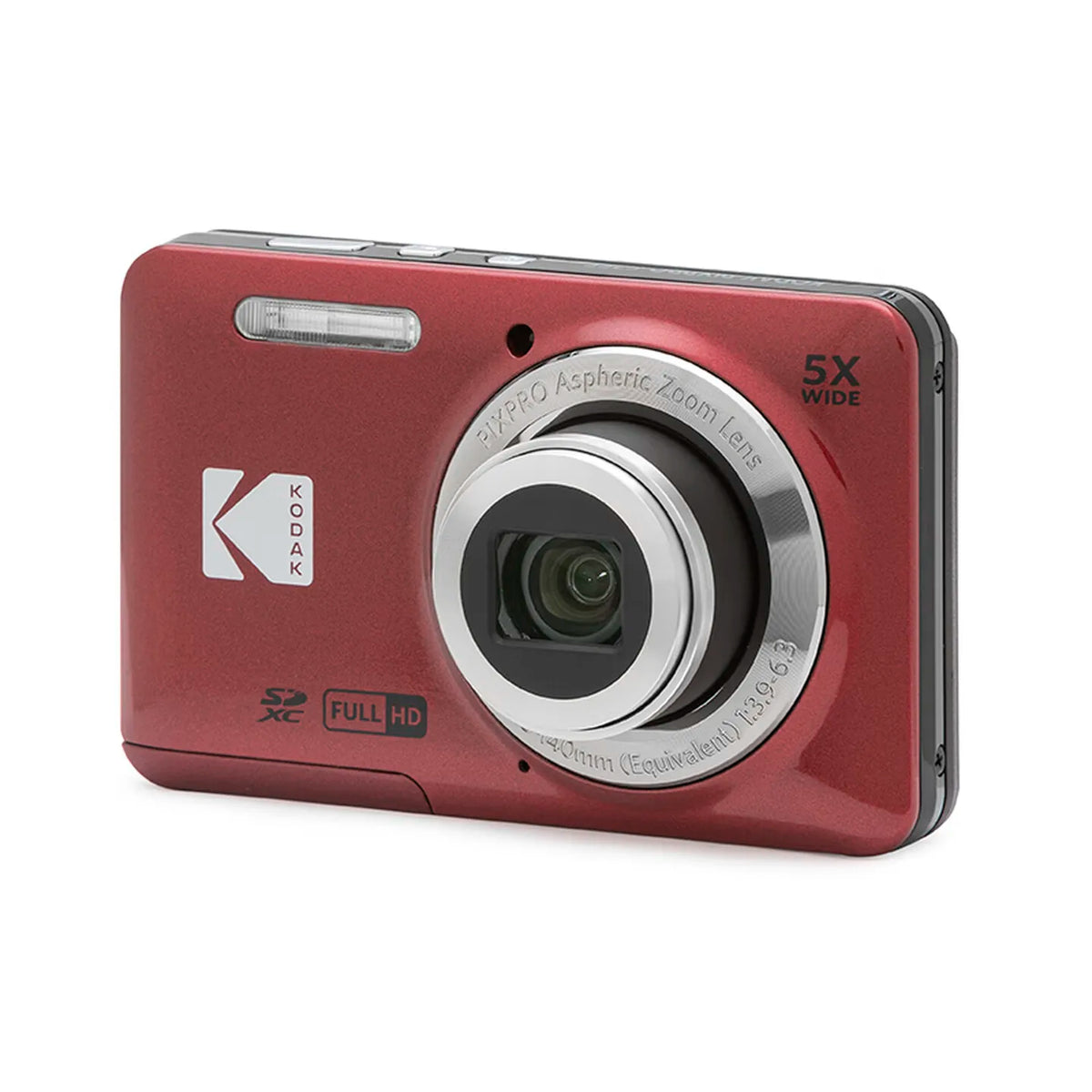 Cámara digital KODAK PIXPRO FZ55 1080P Full HD con video, pantalla LCD de 2.7'', zoom óptico 5X, gran angular de 28 mm, 16MP, para vlogging, paisajes y uso doméstico.