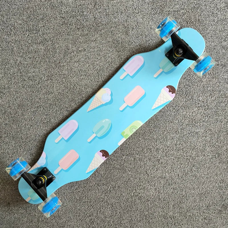 Patineta de Calle Profesional para Danza, Longboard, Tabla de Cruising, Apta para Hombres, Mujeres, Niños y Nuevos Conductores