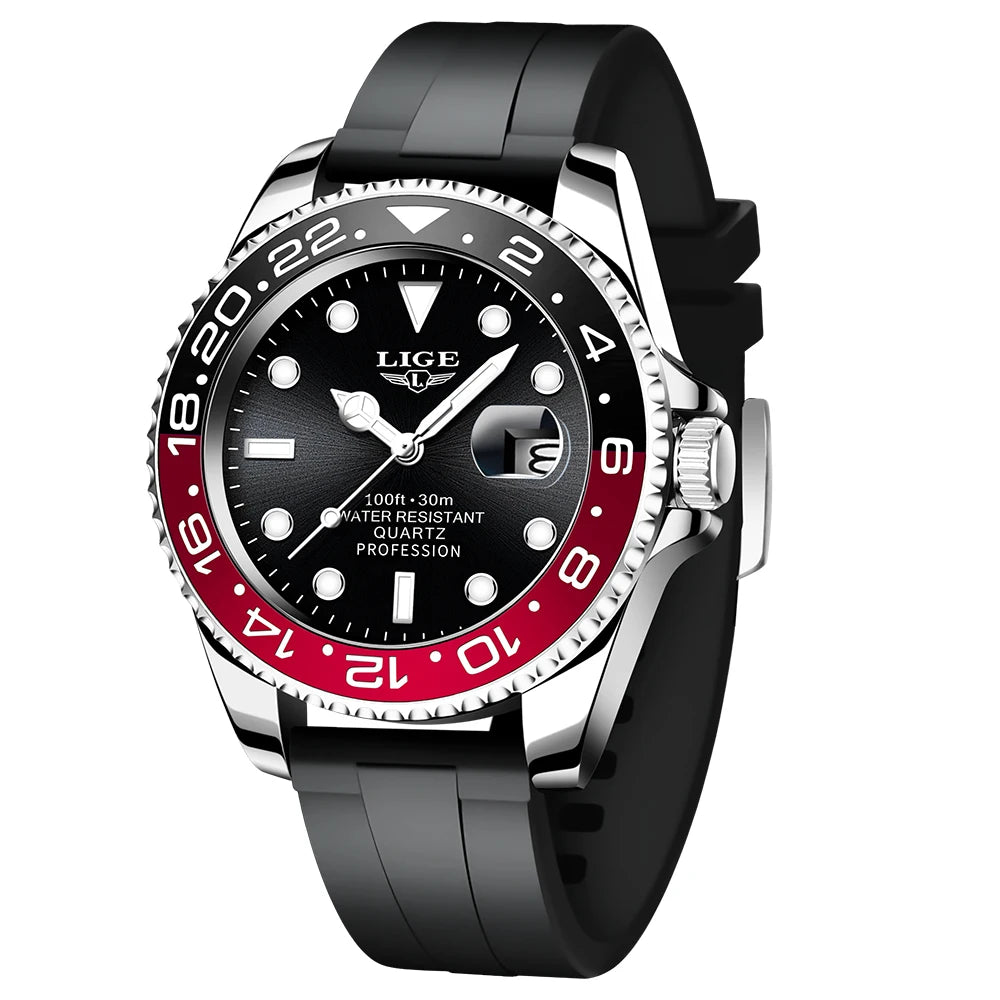 2026 New LIGE Brand Men's Watch Luminous Stainless Steel Business Quartz Luxury Clock Waterproof Watches for Men Reloj Hombres