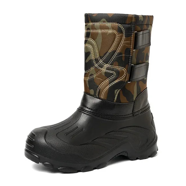 Botas De lluvia De EVA para Hombre, Botas De nieve para invierno al aire libre, zapatos De algodón cálidos De felpa, Botas De pesca, Botas De Trabajo para Hombre 2024