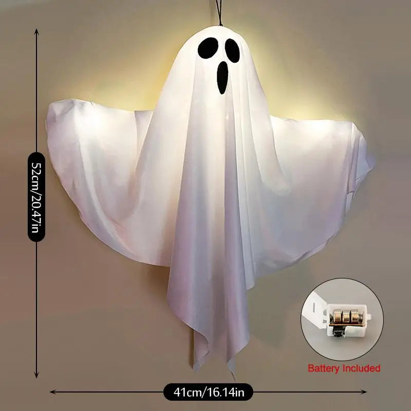 Fiesta de Halloween LED resplandeciente fantasma hogar interior decoración al aire libre suministros 2024 Casa Encantada Bar colgante accesorios de terror con luces