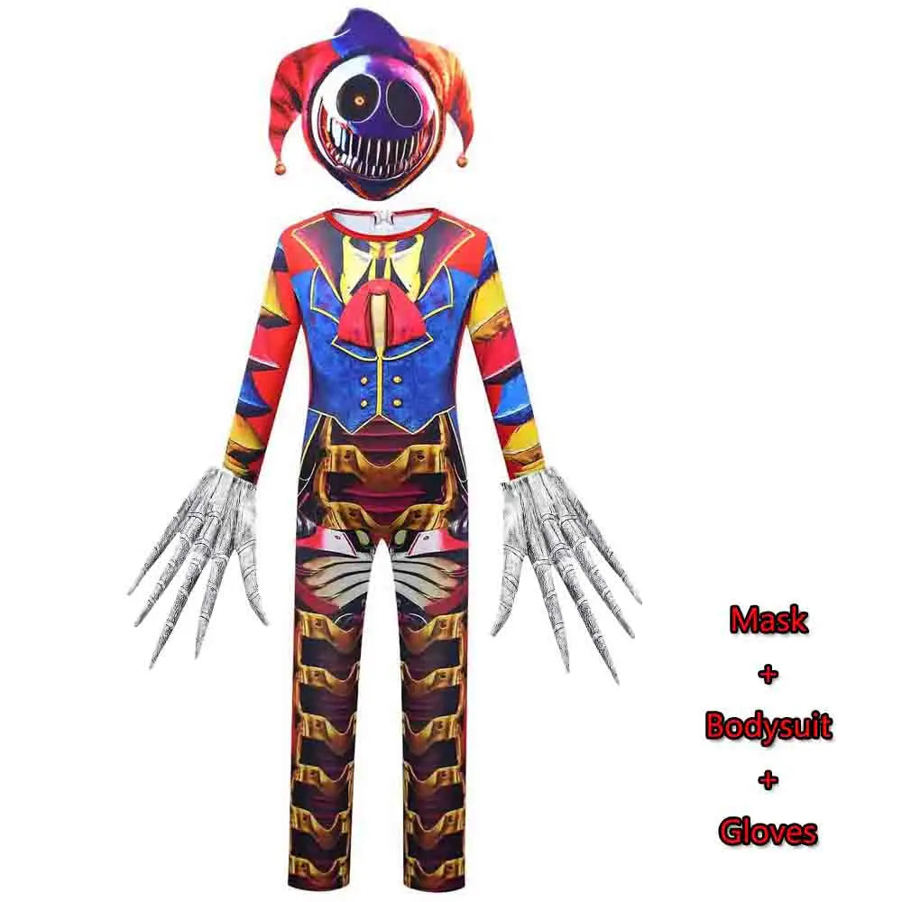 Disfraz de cosplay de prototipo con máscara y guantes, ideal para fiestas de Halloween, carnavales y juegos de rol para niños. Disfraz de Chum Chompkins.