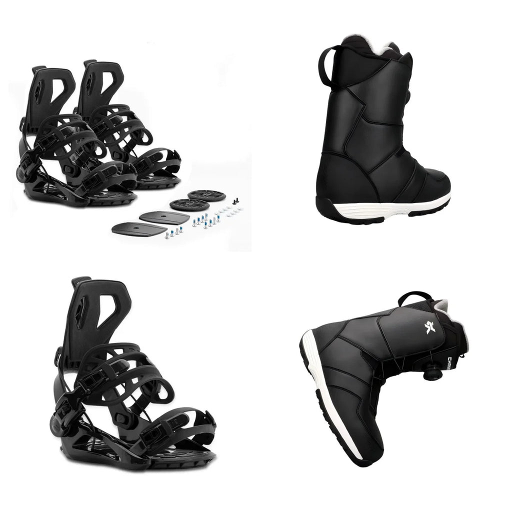 Tabla de Snowboard para Adultos, Hombres y Mujeres, Kit de Snowboard Universal para Invierno, Esquís, Set de Snowboard y Esquí, Freestyle con Núcleo de Madera