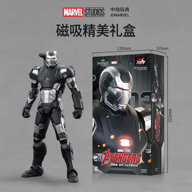Figura de acción de War Machine Mk2 de Marvel de Zd Toys, 17,5 cm, con articulaciones móviles, modelo coleccionable para exhibir en un escritorio, un regalo para los fans adultos.
