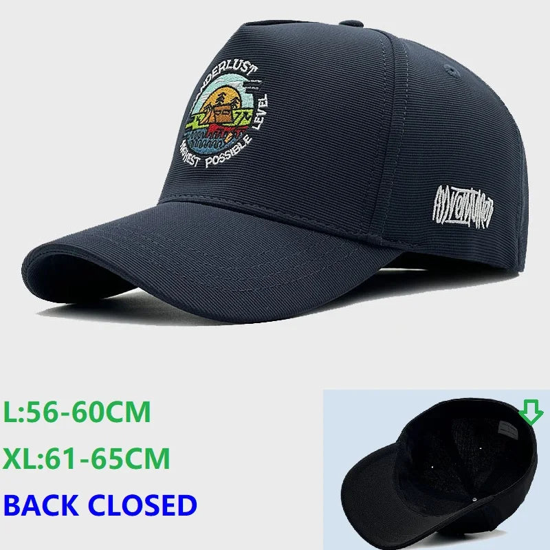 Gorra de béisbol de talla grande, moderna, con parte trasera elástica y cerrada, 60-65 cm, para hombre y mujer, estilo hip-hop, para cabezas grandes, gorra de skateboard, gorra de papá, gorra de camionero, estilo Kpop
