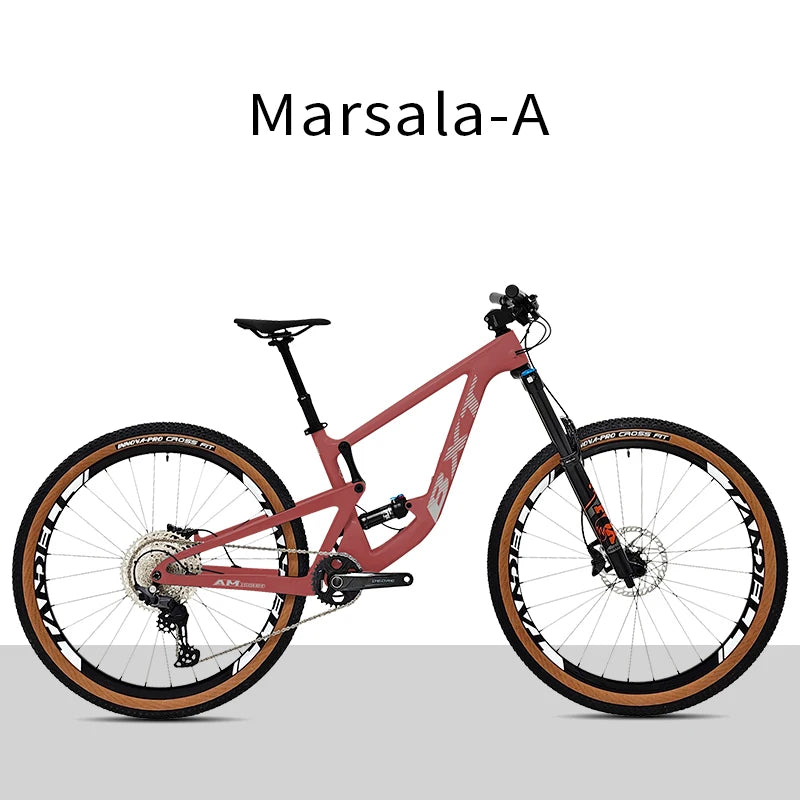 Bicicleta de montaña BXT de doble suspensión, cuadro de fibra de carbono, rodada 29, compatible con horquilla de 160mm de recorrido, eje Boost y tubo de sillín con suspensión