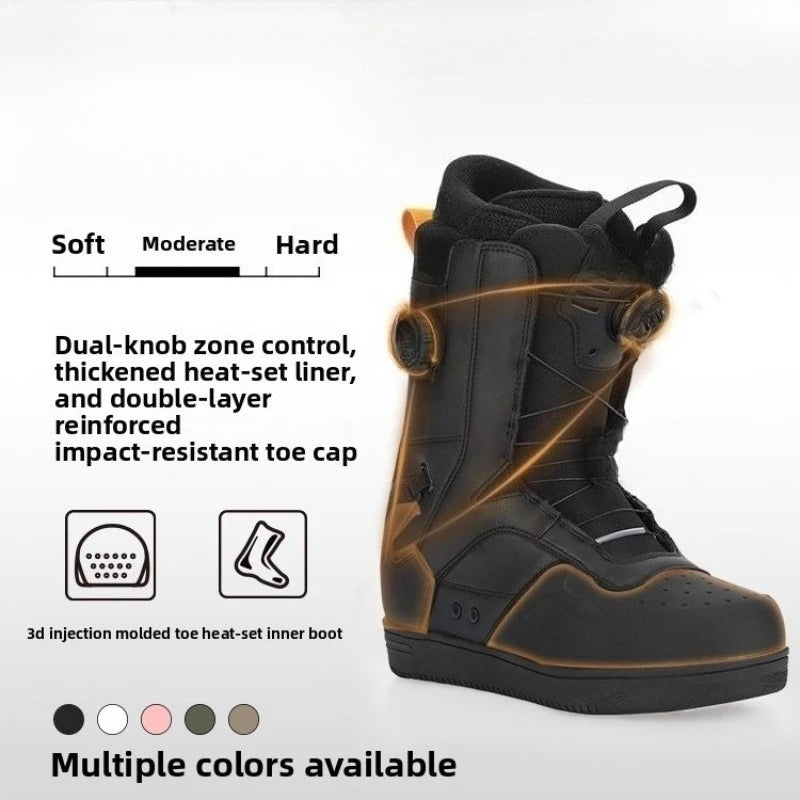 Botas de Snowboard 3.0 de Calzado Rápido para Unisex, Freestyle, Park, Carving, Eva + Cuero, Impermeables, para Snowboard/Esquí