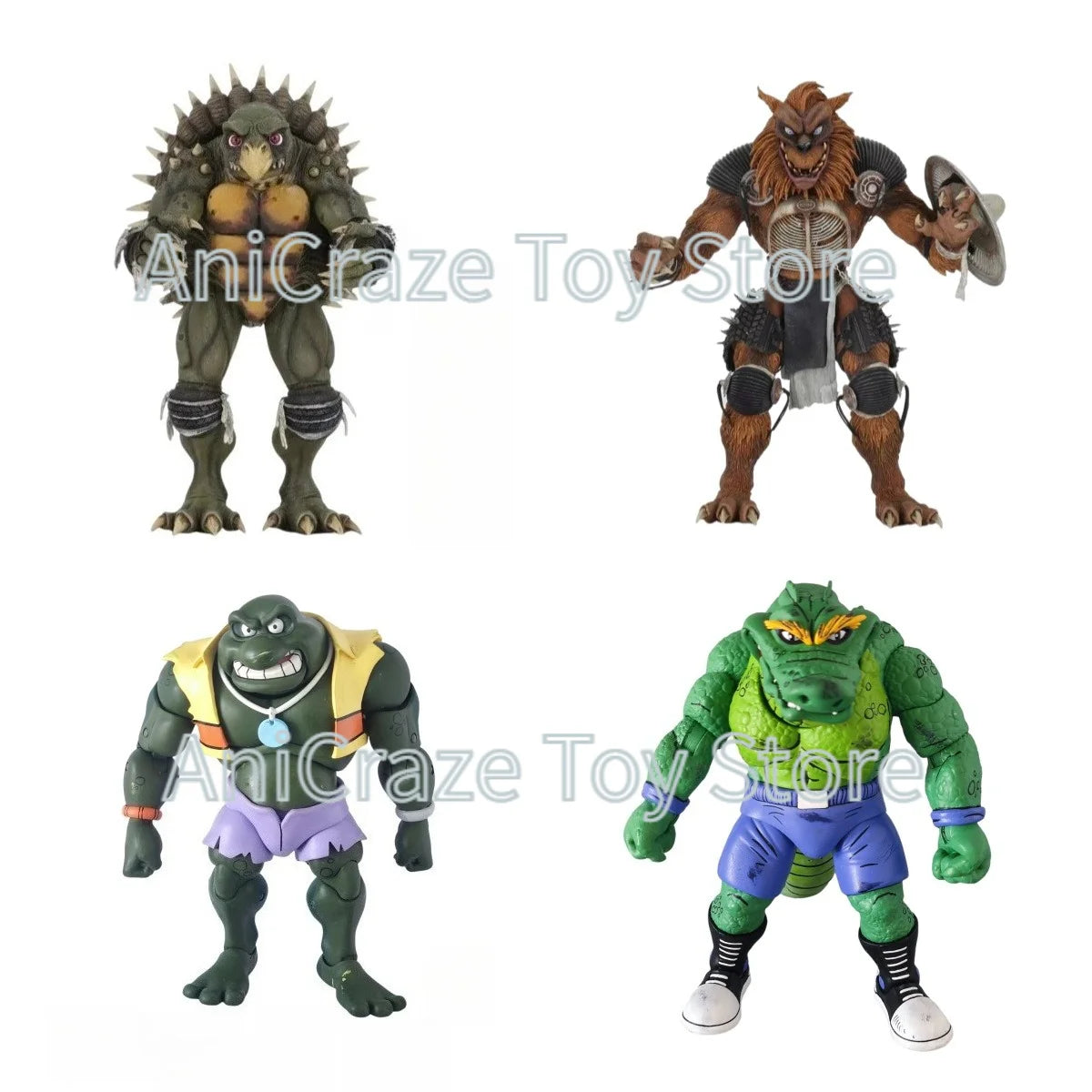 Figura de acción y estatua de colección TMNT NECA, reportera con ropa amarilla, Splinter y soldado del Clan del Pie en blanco y negro, modelo de juguete, regalo