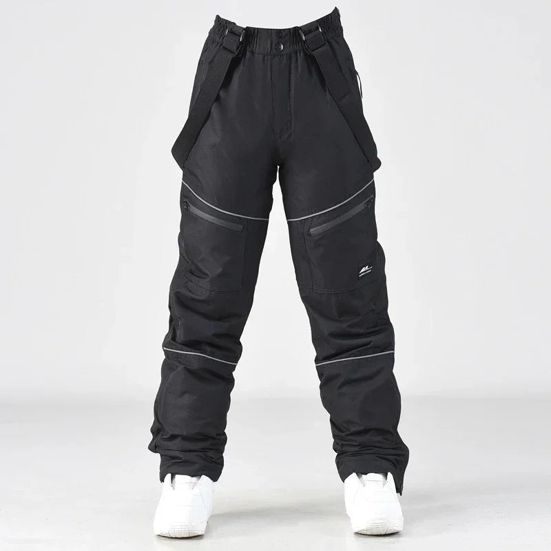 2024 deporte al aire libre hombre pantalones de esquí a prueba de viento mujeres pantalones de nieve montaña algodón Snowboard monos femeninos ropa impermeable