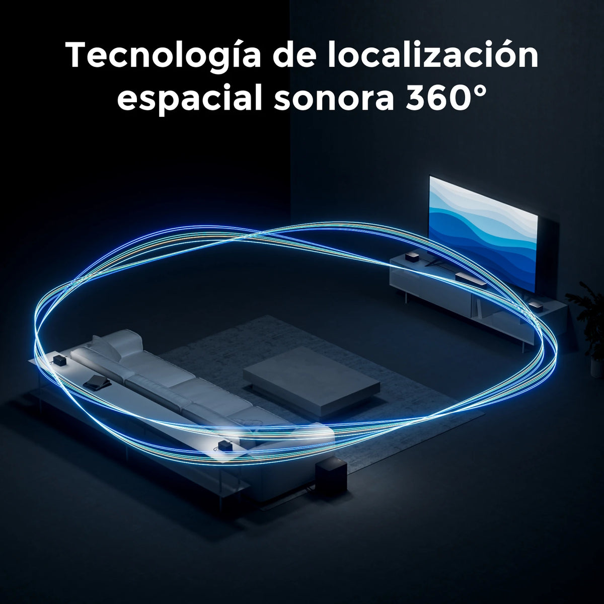 Barra de Sonido ULTIMEA Poseidon D80 Boom 7.1ch 500W Dolby Atmos, Subwoofer Inalámbrico y 4 Altavoces Surround, Cine en Casa, Control por Aplicación