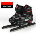 Patines de Hielo Ajustables para Niños, Forrados de Forro Polar, Cuchillas de Acero al Carbono Reforzadas, Botas de Patinaje sobre Hielo para Niños Principiantes