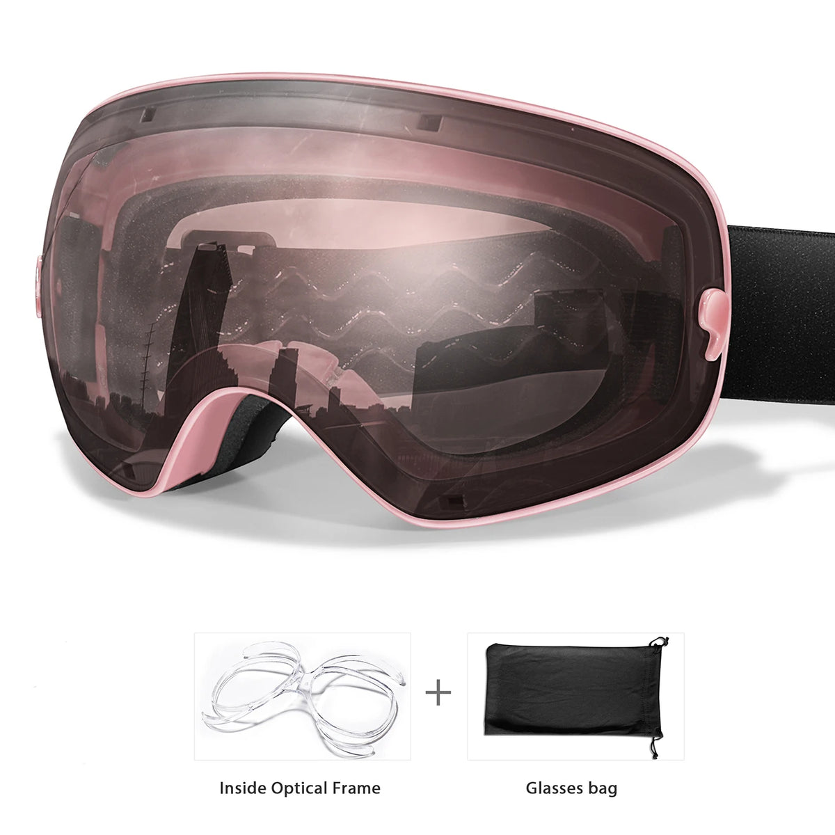 Gafas de esquí antivaho con lentes para hombres y mujeres - Esquí Snowboard Deportes al aire libre Protección UV
