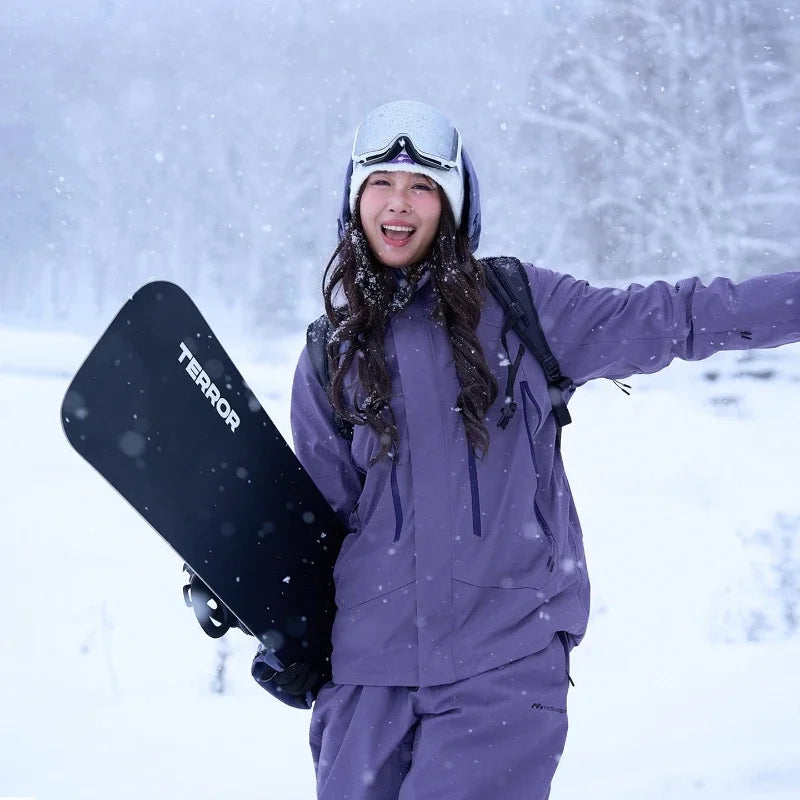 Chaquetas de esquí para mujer 2026, nuevas, cortavientos, para snowboard, abrigos holgados para esquí, ropa de nieve impermeable para exteriores con degradado, para hombre