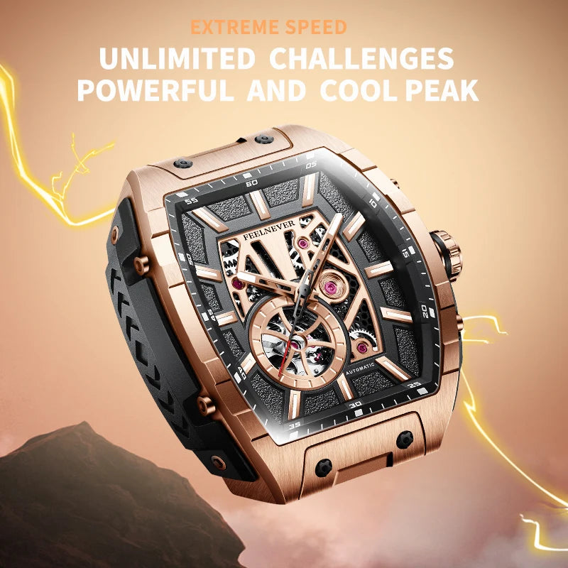 Nuevo reloj mecánico para hombre LIGE 8250, reloj automático de lujo para hombre con caja de acero inoxidable 316L, cristal de zafiro y resistente al agua