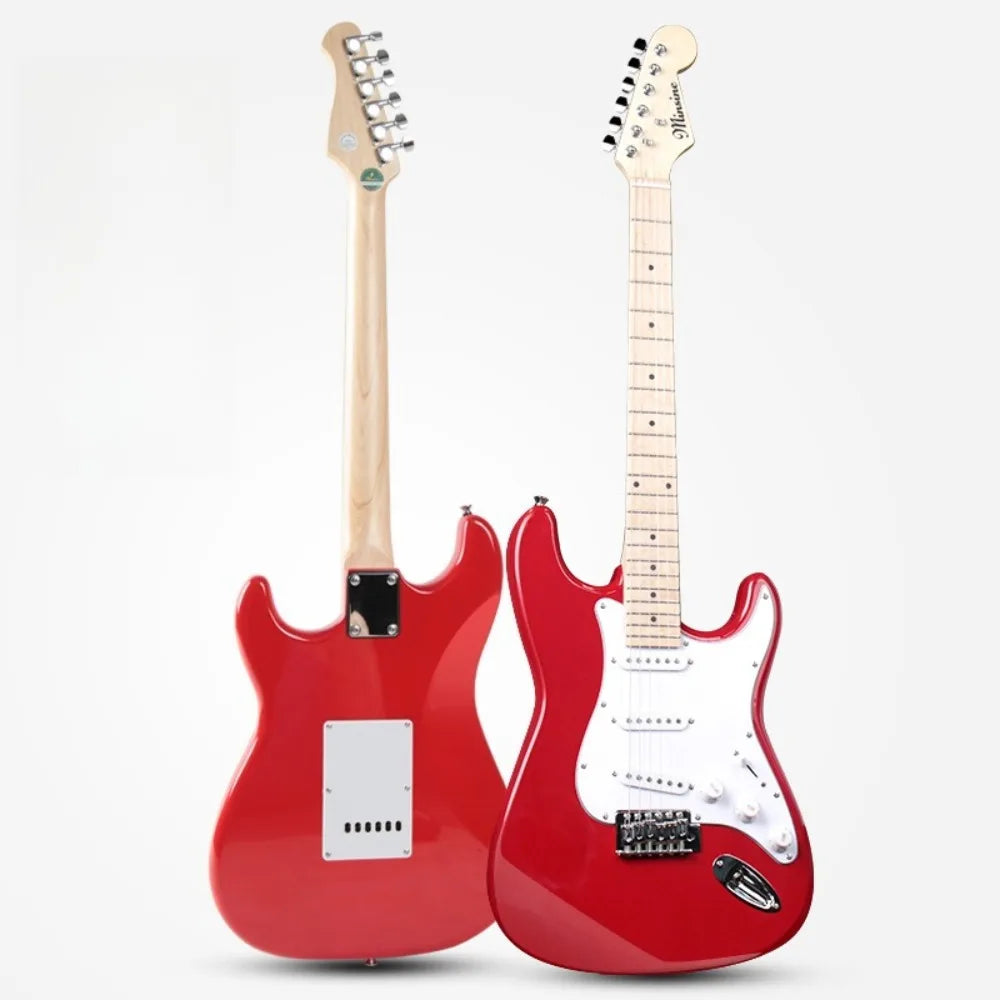 Guitarras eléctricas de madera de 39 pulgadas para principiantes, rendimiento, 22 trastes, instrumentos eléctricos de 6 cuerdas de alta calidad
