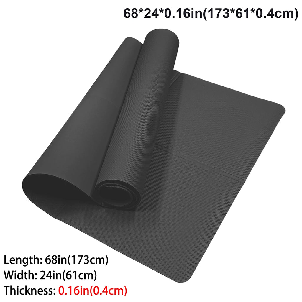 Estera de Yoga plegable negra, estera de ejercicio de viaje plegable EVA ecológica de 3/4/6mm de espesor para entrenamientos de Yoga y Pilates