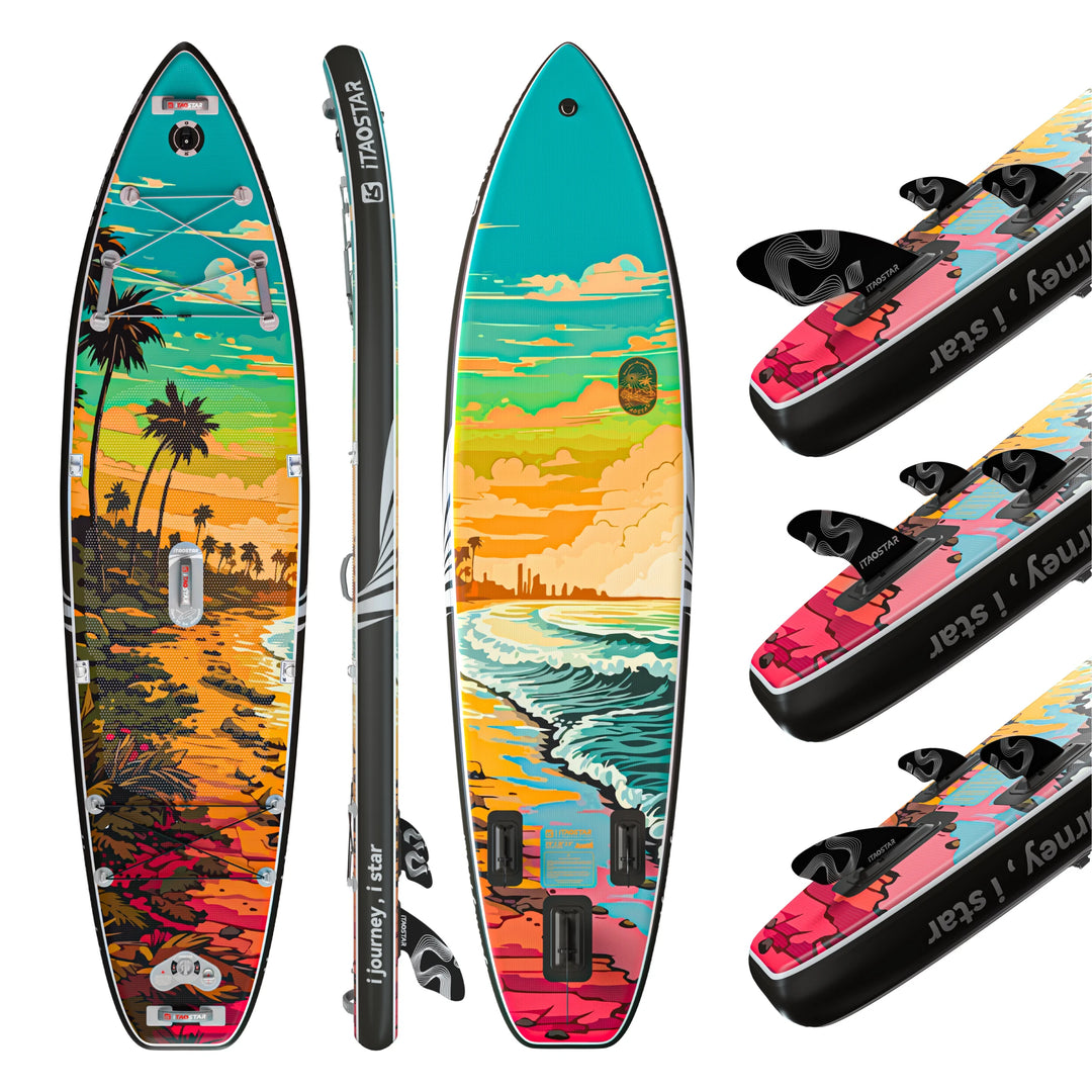 iTAOSTAR N02E Tabla de Paddle Surf Inflable para Deportes Acuáticos, Tabla SUP para Surfear al Aire Libre - Tabla de Surf Ligera y Portátil