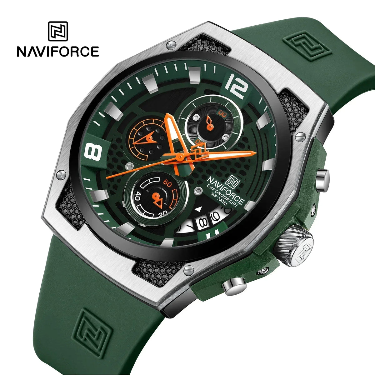 Reloj deportivo de moda NAVIFORCE, cronógrafo clásico, reloj militar de marca superior para hombre, cuarzo con fecha automática, reloj masculino resistente al agua