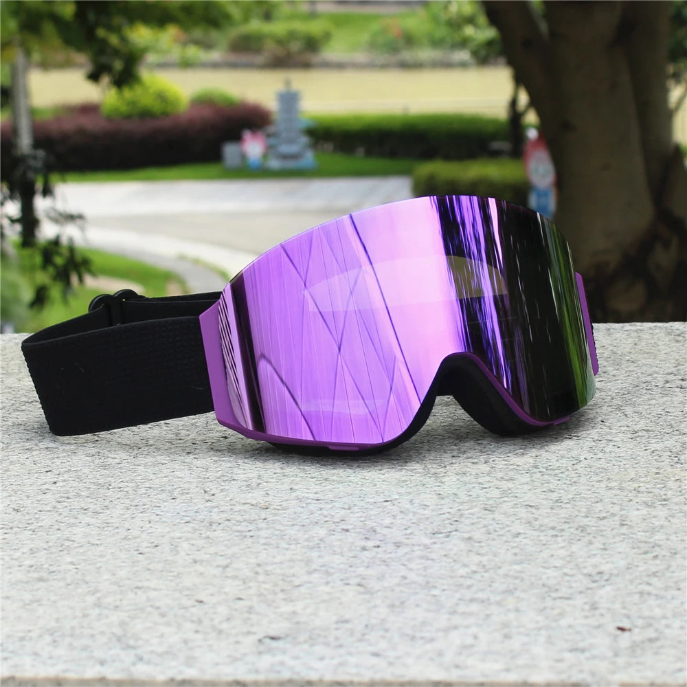 Cubierta abatible magnética, gafas de esquí antiniebla de doble capa, gafas de Snowboard, gafas para motos de nieve, protección óptica para deportes al aire libre