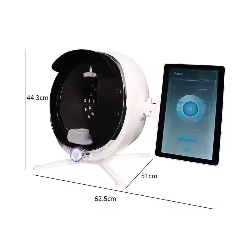 Máquina Multifuncional de Análisis de Piel 3D, Escáner Facial Profesional para Análisis de Arrugas, Acné, Pigmentación e Hidratación para Belleza