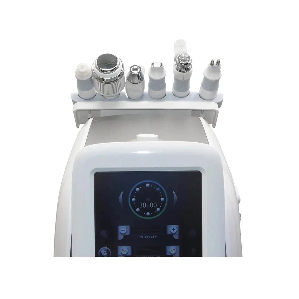 Máquina de Hidrodermoabrasión 6 en 1, Aqua Peel, Cuidado de la Piel, BIO Light RF, Limpieza Facial con Vacío, Hidrochorro de Agua y Oxígeno