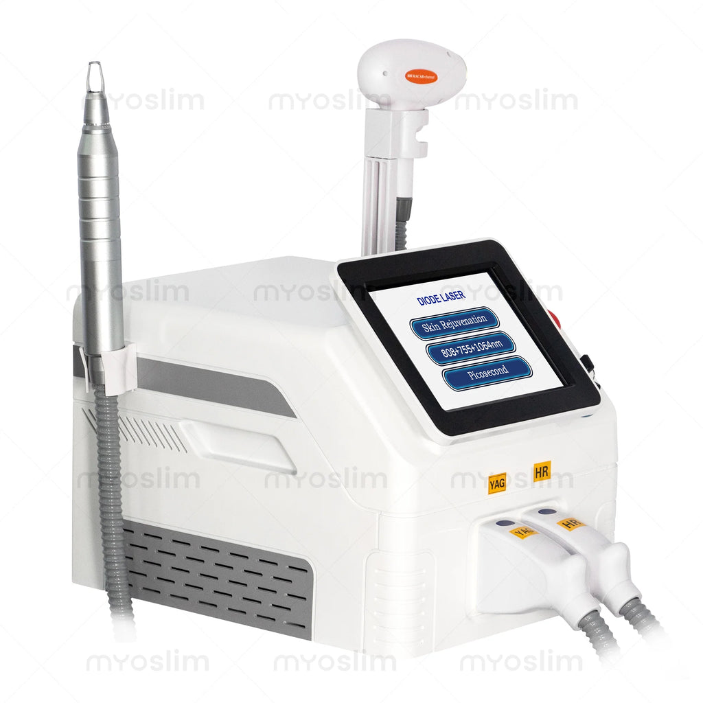 Máquina Láser de Diodo 2 en 1 de Picosegundos 808nm 755nm 1064nm para Depilación Permanente, Eliminación de Tatuajes y Rejuvenecimiento de la Piel