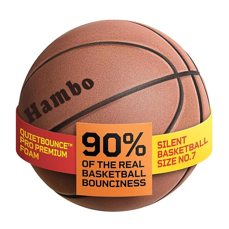Balón de baloncesto silencioso con ranuras, rebote original del 90 %, 29,5 pulgadas, rebote silencioso, para uso en interiores, tamaño NBA, número 7, balón de baloncesto de espuma de poliuretano sin aire, ideal como regal