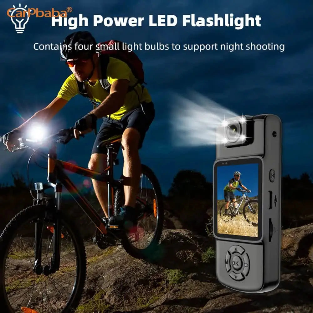 Mini Cámara Corporal KC5G 1080P HD, Cámara Deportiva con Visión Nocturna, Grabadora de Video Digital, Cámara Corporal de 1.54 Pulgadas, Videocámara Pequeña para Policía, 2MP