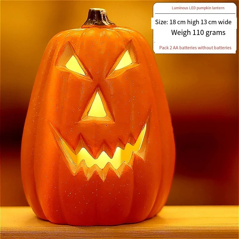 1 unidad de decoración decorativa de calabaza para Halloween, linterna decorativa, luz de calabaza, decoración de Halloween para exteriores