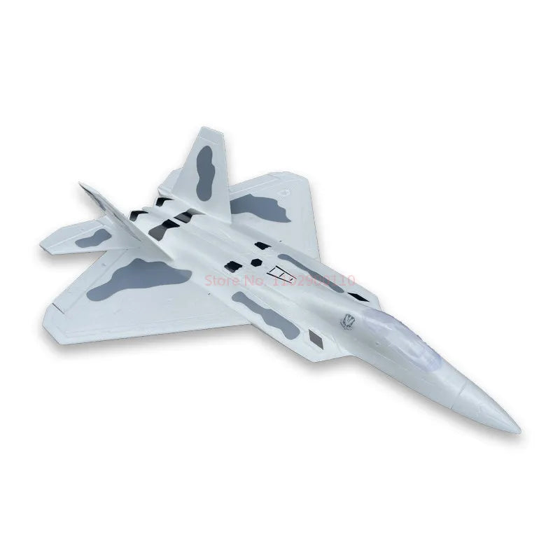 Avión RC F22 Raptor V2, Envergadura de 720 mm, Ventilador Canalizado de 64 mm, EPO, Ala Fija, Modelo de Avión para Adultos, Juguete de Ensamblaje