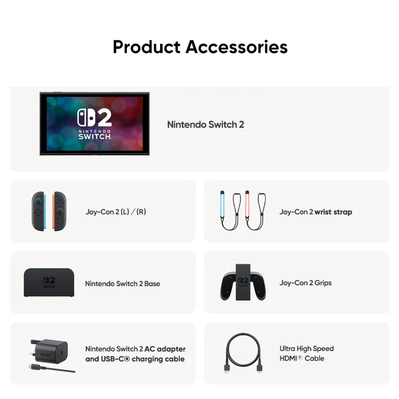 Nuevo Nintendo Switch 2, estreno mundial, pantalla de 7.9'', mango Joy‑Con, audio mejorado, compatible con versiones anteriores, tres modos