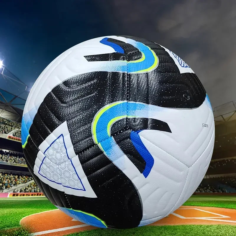 1 pelota de fútbol profesional de tamaño oficial 5 (desinflada), para entrenamiento de competición al aire libre para adultos, entretenimiento, resistente al desgaste