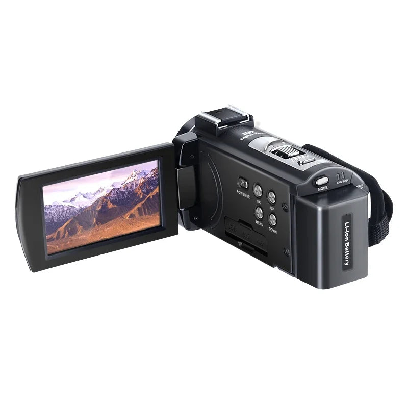Videocámara Digital AE20 5K con Visión Nocturna Infrarroja de 3.0 Pulgadas, Cámara para Vlogs Compatible con Transmisión en Vivo en YouTube