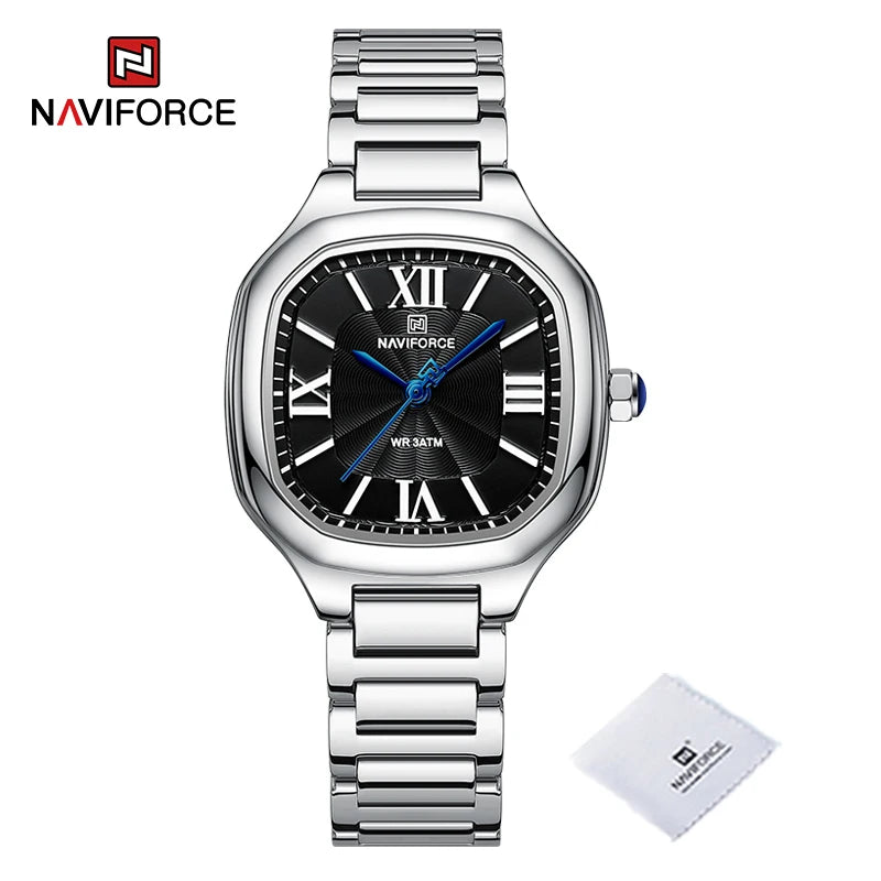Relojes de pulsera NAVIFORCE de lujo, casuales y versátiles, estilo minimalista para mujer, resistentes al agua y a los golpes, relojes de cuarzo para dama, brazaletes femeninos