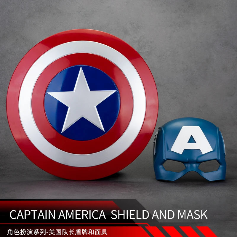 Accesorio de cosplay de superhéroe de Marvel: escudo del Capitán América, martillo de Thor, máscara y casco para fiestas de Halloween y juegos de rol.
