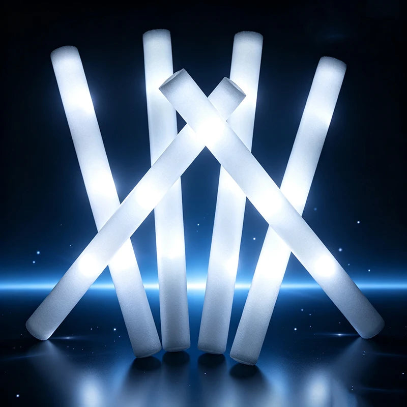 15/30/40 unidades de bastones luminosos de espuma LED, con 3 modos de iluminación, luces intermitentes de colores, ideales para bares, bodas, fiestas de cumpleaños y para que brillen en la oscuridad.