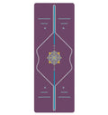 Estera de yoga de caucho natural de PU - Estera de lujo para fitness en casa deportiva con textura antideslizante de fibra de cáscara de coco