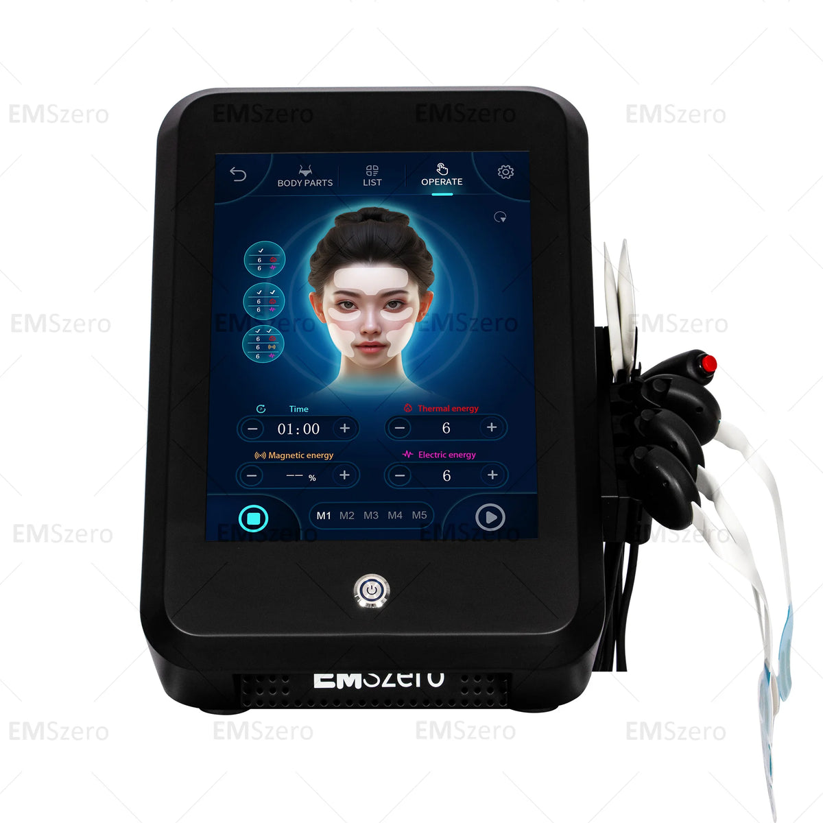 Máquina de Rejuvenecimiento Facial MYOslim EMS - Reduce Arrugas, Reafirma y Esculpe Contornos, Belleza Antienvejecimiento con Tiempo y Energía Personalizables