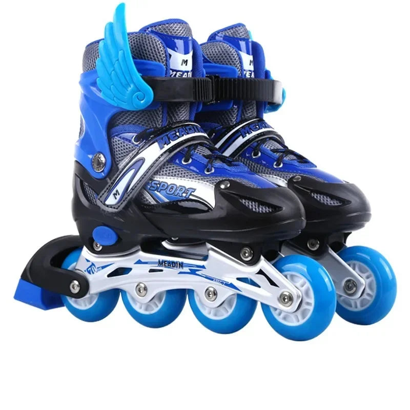 Patines de Ruedas Ajustables para Niños con Ruedas con Luz Intermitente, Patines en Línea para Niños y Niñas para Prácticas Deportivas