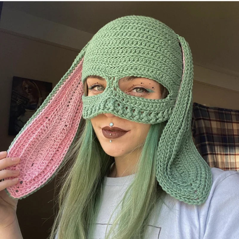 Gorro de orejas de animales de dibujos animados para niñas, máscara a prueba de viento, gorro de Snowboard cálido de invierno, Cosplay de Halloween