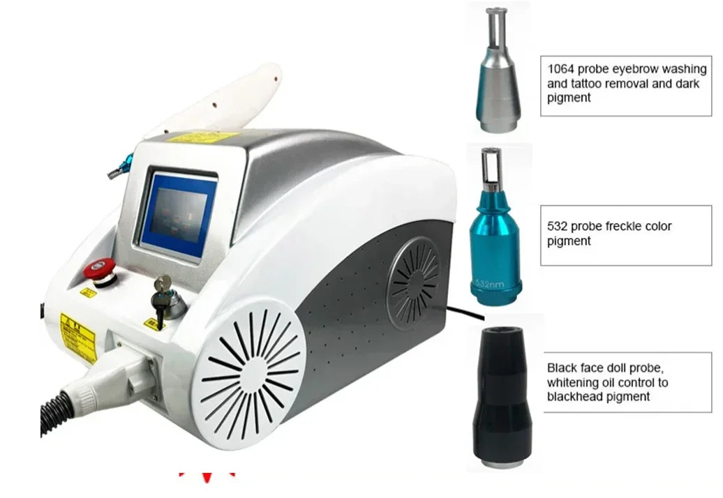 Máquina portátil de eliminación de tatuajes con láser, Q Switch, 1064NM, 532NM, 1320NM, eliminación de tatuajes, láser, blanqueamiento de la piel, eliminación de pigmentos
