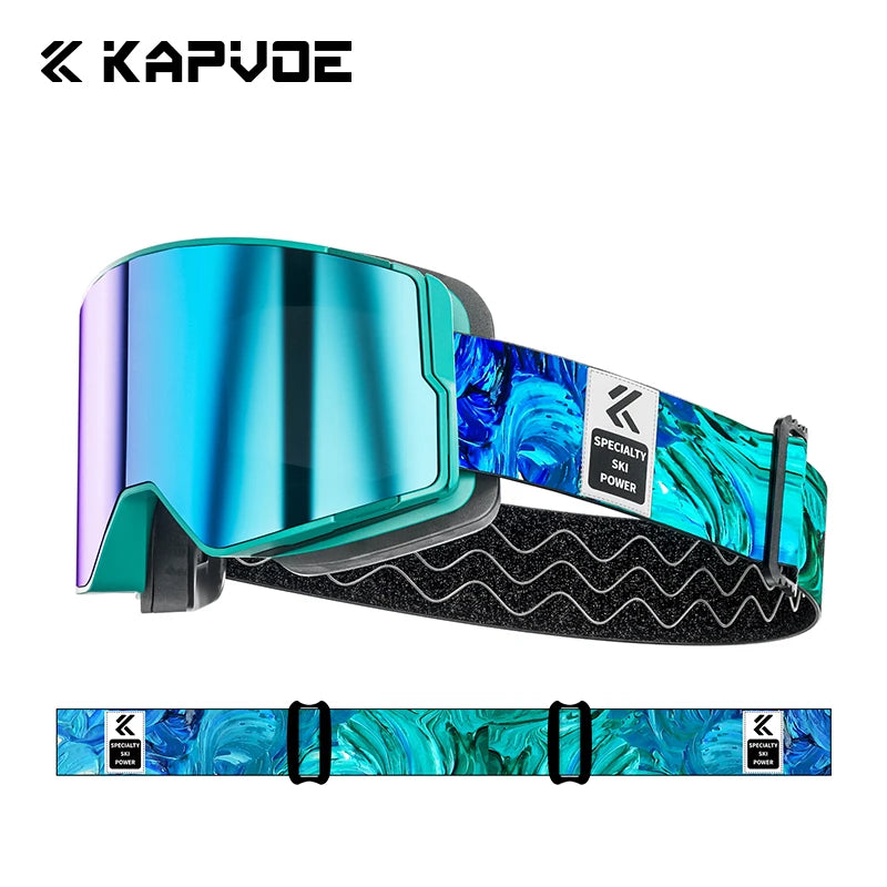 Kapvoe gafas de nieve esquí snowboard máscara de esquí para hombres mujeres Kit de lentes antiniebla protección UV400 gafas de moto de nieve motocicleta