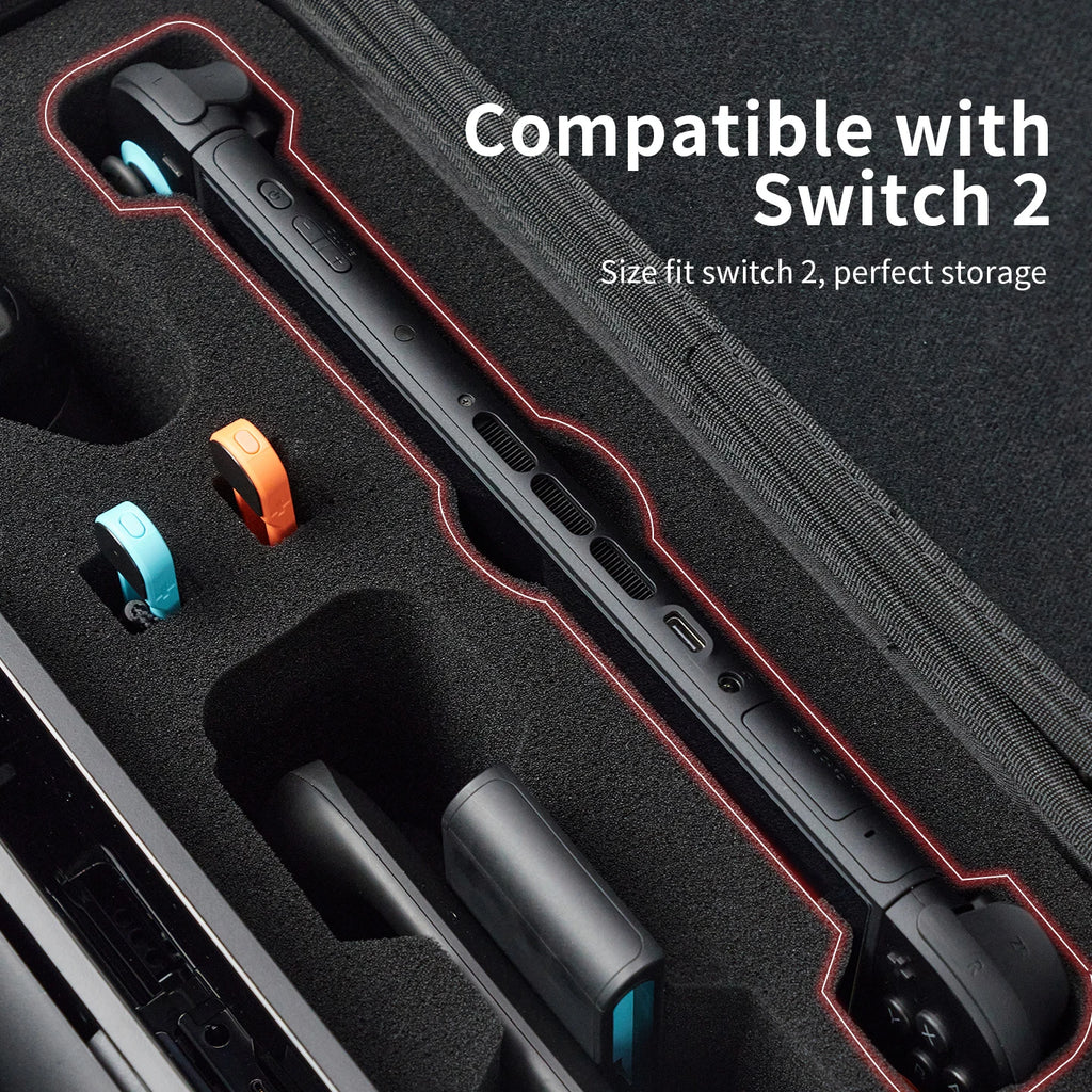 Estuche de transporte para Switch 2, bolsa de almacenamiento de viaje protectora portátil de gran capacidad para accesorios Switch 2