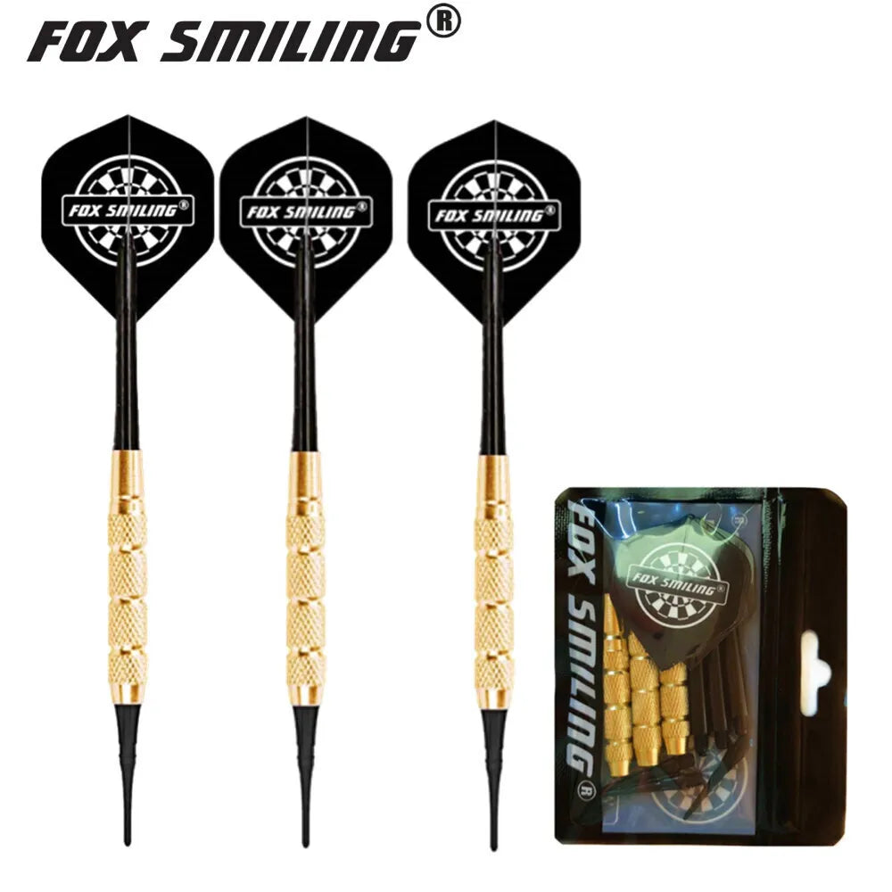 12 dardos electrónicos blandos Fox Smiling de 18 g con puntas de nailon