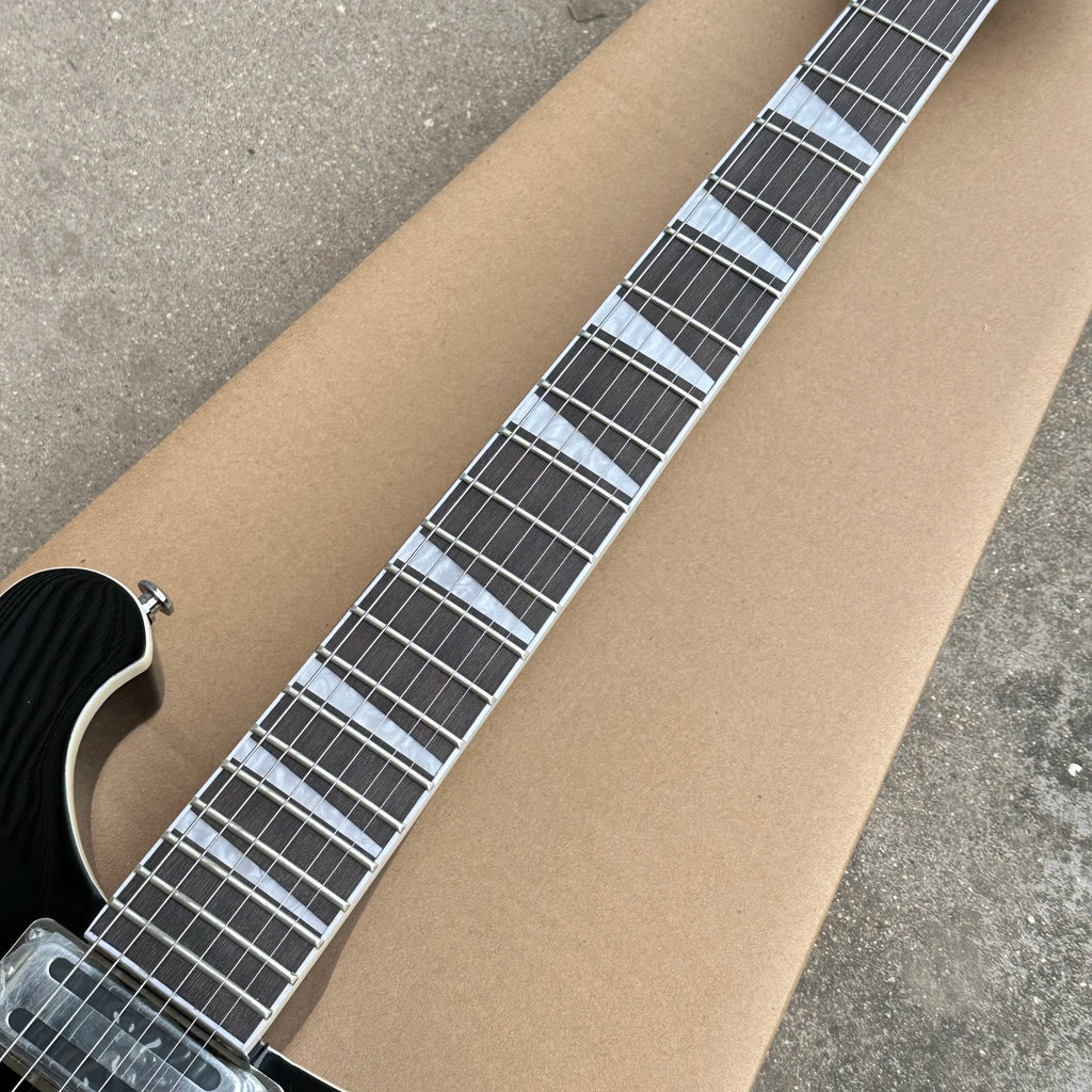 Guitarra eléctrica negra Rickenbacker 620 de alta calidad, guitarra de 6 cuerdas, cordal en forma de R. Envío gratuito.