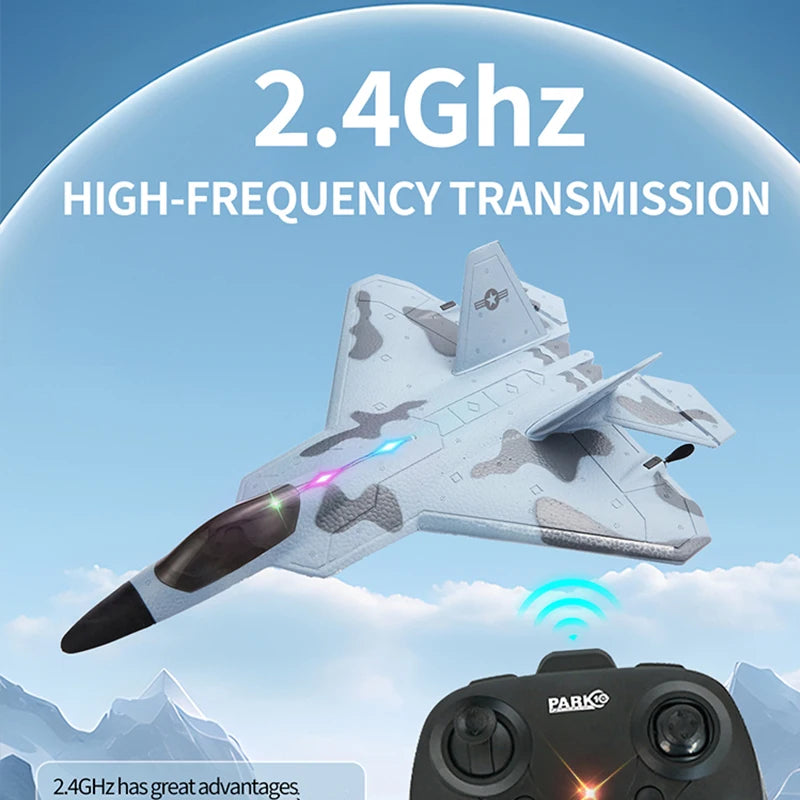 2024 Top P530 2,4G 2CH RC avión Raptor F22 versión de avión de guerra luz LED con giroscopio juguetes un regalo para niños con fácil vuelo