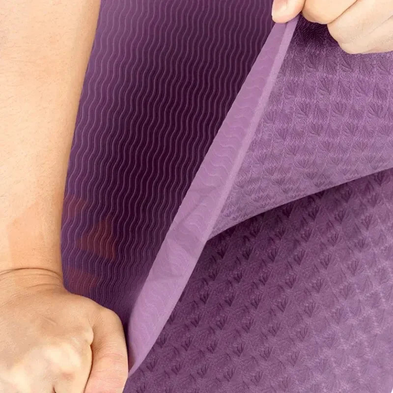 Esteras de Yoga antideslizantes de TPE, insípidas, marca, Pilates, gimnasio, almohadillas de ejercicio, bolsa gratis, estera de goma natural para Fitness, Yoga con transporte
